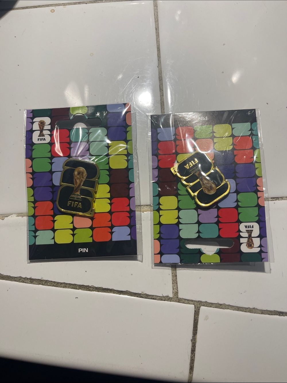 FIFA Gold World Cup Trophy Enamel Pin - Black and Gold